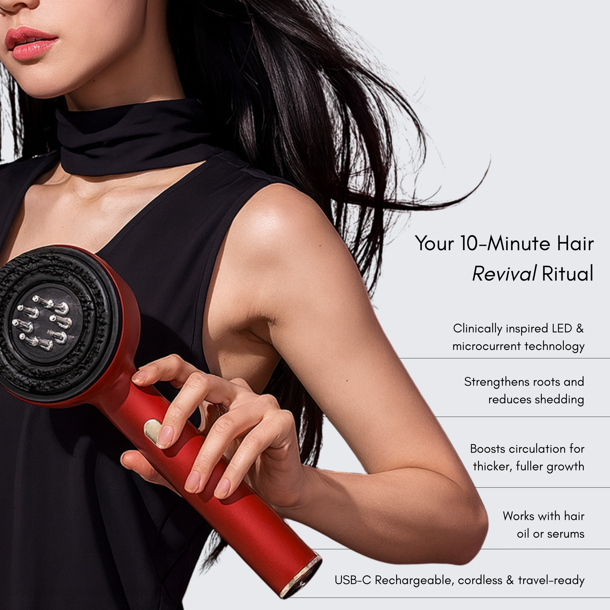 GrowLite LED Hair Growth Massaging Brush