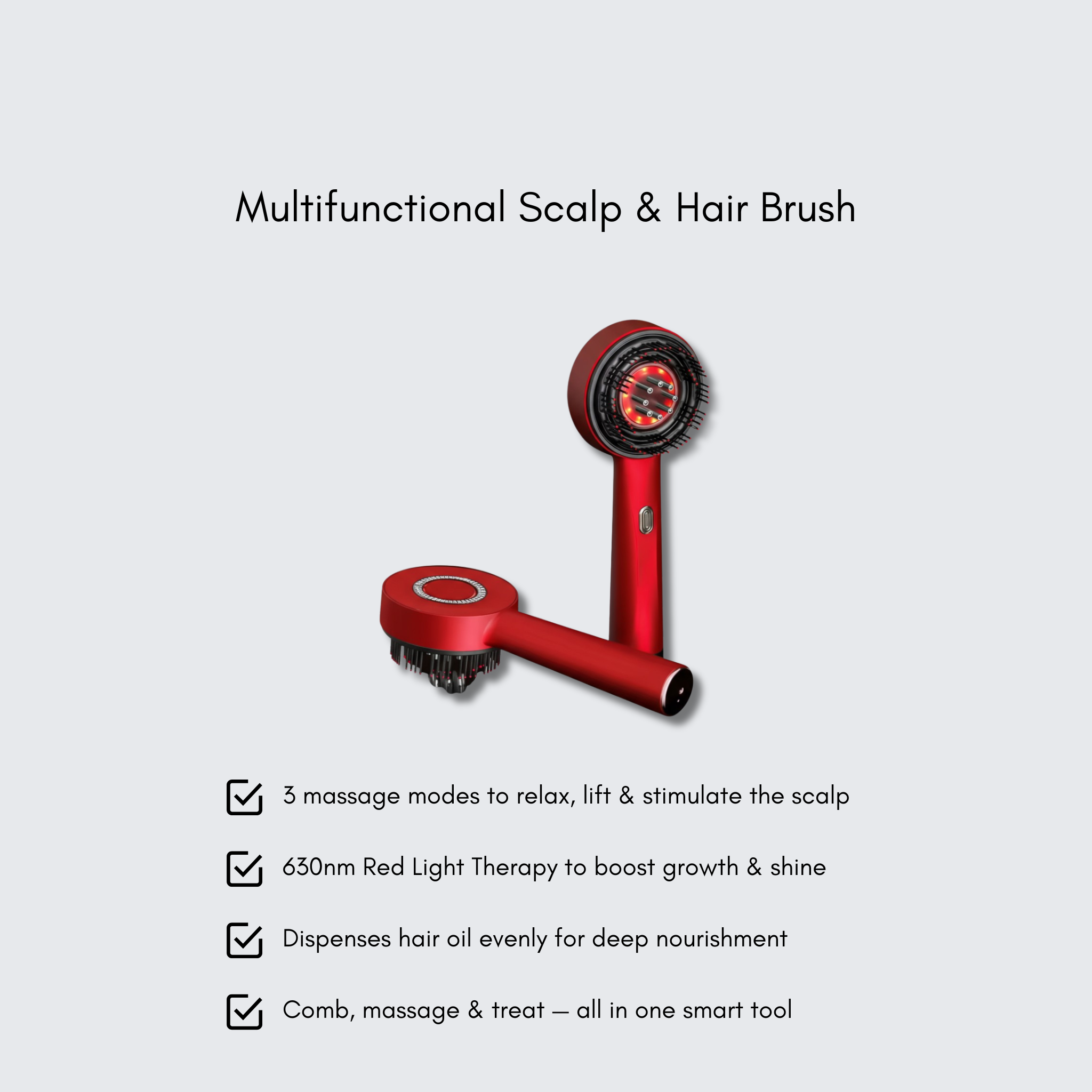 GrowLite LED Hair Growth Massaging Brush